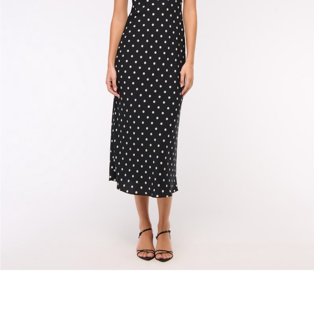Abercrombie & Fitch Black Dress with White Polka Dots